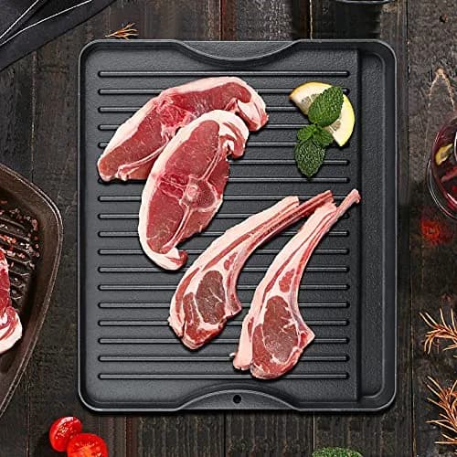 Uniflasy Reversible Cast Iron Griddle 14" x 16" | Fits Camp Chef Stoves & More thumbnail 6