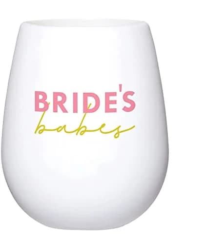 Santa Barbara Design Studio Bride's Babes Silicone Wine Glass 355ml (12oz) | Unbreakable Party Drinkware thumbnail 1