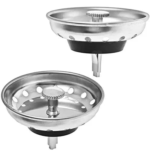 Hilltop Products 2 Pack Kitchen Sink Strainer & Stopper Combo | Stainless Steel, 3-1/2 inch Fit, Durable & Dishwasher Safe thumbnail 1