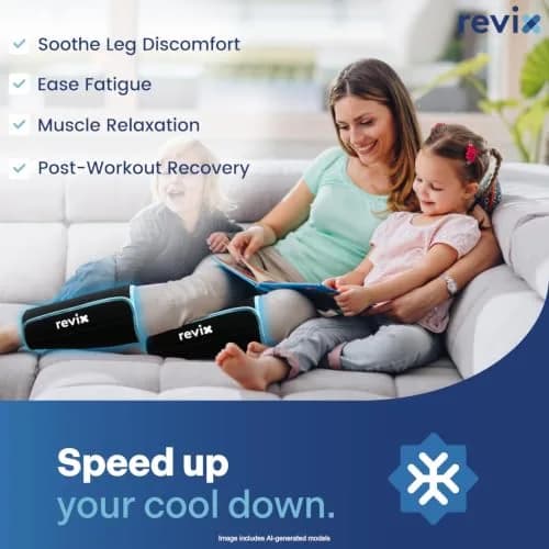 REVIX Calf and Shin Ice Pack Wraps 2 Pack | Reusable Leg Cold Packs for Shin Relief thumbnail 6