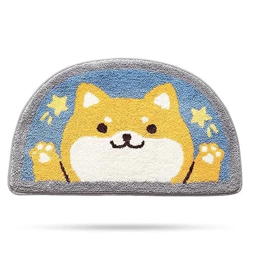 Molesun Shiba Inu Bath Mat 18x30 | Soft Microfiber Absorbent Rug for Bathroom & Kitchen thumbnail 1