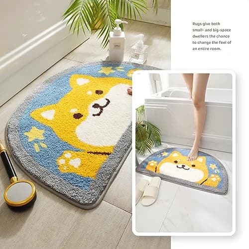 Molesun Shiba Inu Bath Mat 18x30 | Soft Microfiber Absorbent Rug for Bathroom & Kitchen thumbnail 7