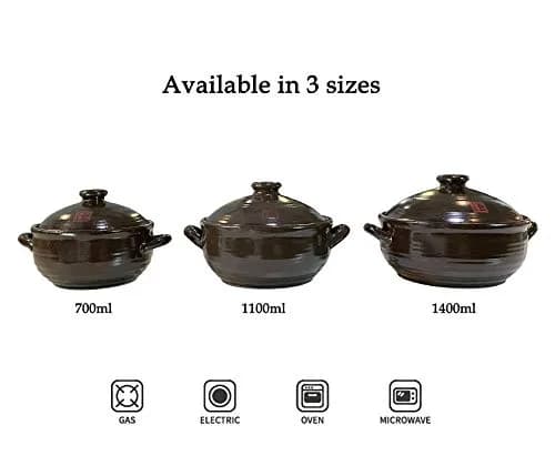 OnggiJonggi Korean Earthenware Clay Hot Pot 1400ml | Traditional Handcrafted Cooking Vessel thumbnail 4