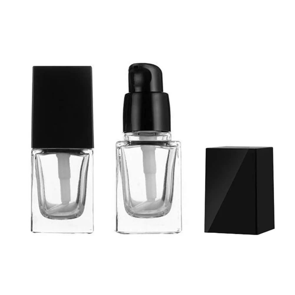 Happyupcity 15ml/0.5oz Glass Bottle with Pump | Leak-Resistant Travel Container - main product image