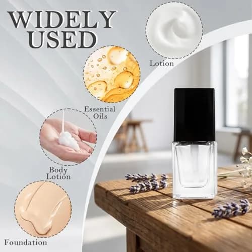 Happyupcity 15ml/0.5oz Glass Bottle with Pump | Leak-Resistant Travel Container thumbnail 4