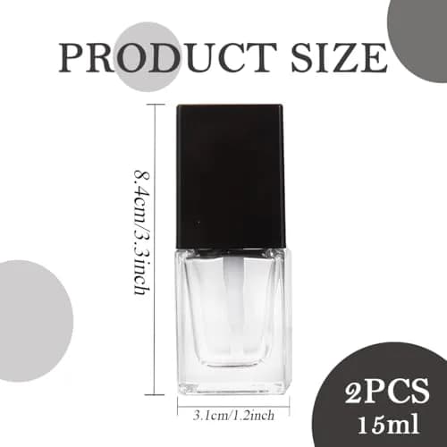 Happyupcity 15ml/0.5oz Glass Bottle with Pump | Leak-Resistant Travel Container thumbnail 2