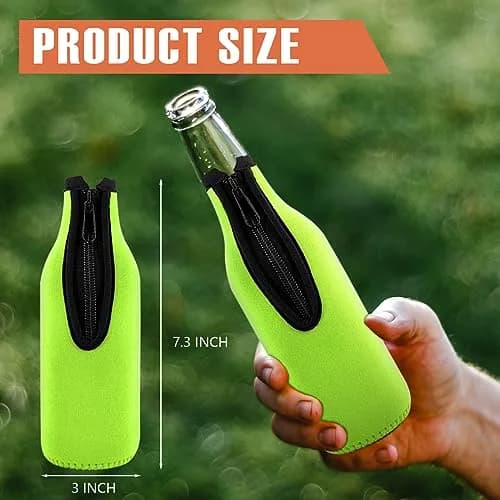 TOPOKO Beer Bottle Insulator Sleeve Set of 12 | Vibrant Neoprene Bottle Jackets for 12 oz Bottles thumbnail 4