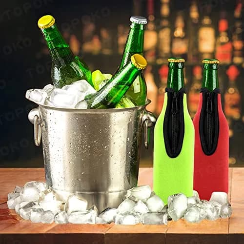 TOPOKO Beer Bottle Insulator Sleeve Set of 12 | Vibrant Neoprene Bottle Jackets for 12 oz Bottles thumbnail 6