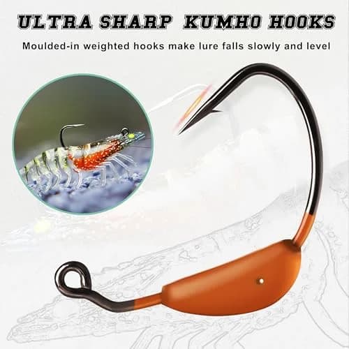 TRUSCEND Duramax Soft Fishing Lures 9cm (3.5in) 3-Pack | Tear-Resistant TPE with BKK Hooks for Bass, Trout, Walleye thumbnail 4