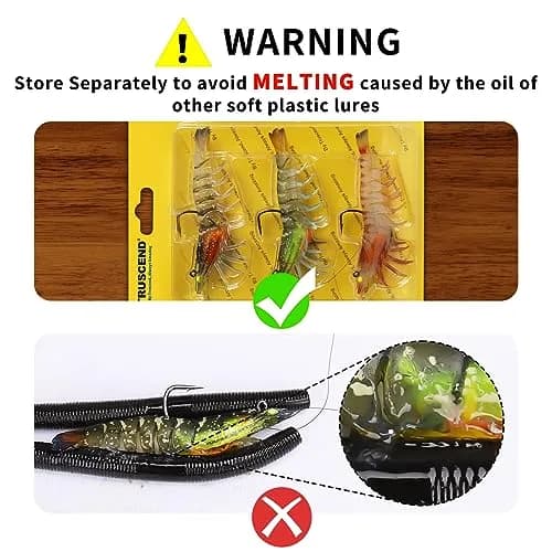 TRUSCEND Duramax Soft Fishing Lures 9cm (3.5in) 3-Pack | Tear-Resistant TPE with BKK Hooks for Bass, Trout, Walleye thumbnail 2