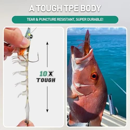 TRUSCEND Duramax Soft Fishing Lures 9cm (3.5in) 3-Pack | Tear-Resistant TPE with BKK Hooks for Bass, Trout, Walleye thumbnail 3