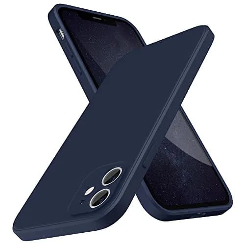 SURPHY Liquid Silicone Case for iPhone 11 6.1 inches, Midnight Blue | Straight Edge Design with Camera Protection thumbnail 1
