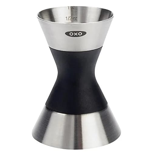 OXO SteeL Cocktail Shaker 24 oz & Double Jigger | Leak-Proof Stainless Steel Bar Set thumbnail 4