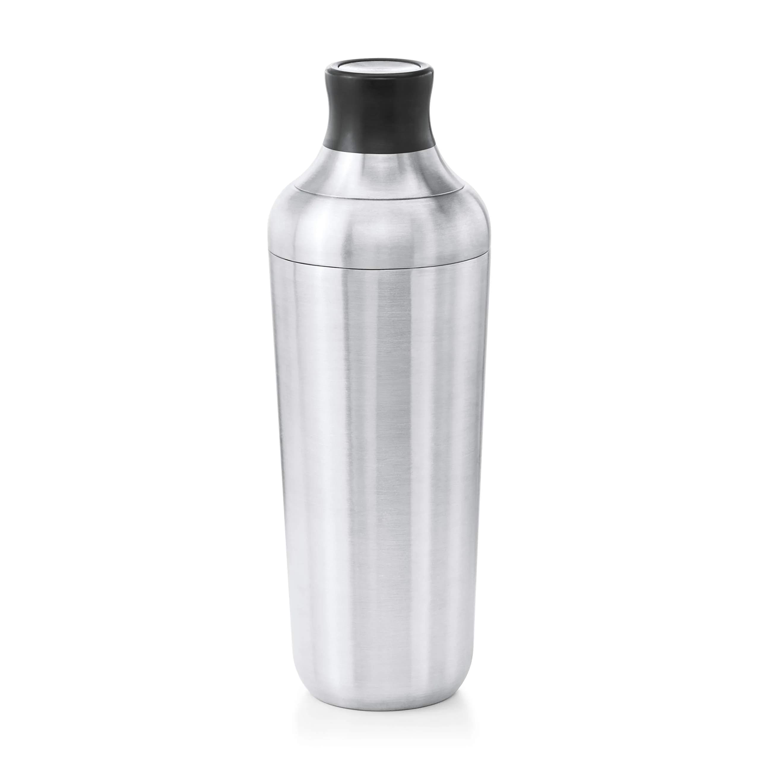OXO SteeL Cocktail Shaker 24 oz & Double Jigger | Leak-Proof Stainless Steel Bar Set