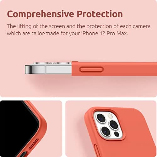 SURPHY Liquid Silicone Phone Case for iPhone 12 Pro Max 6.7 inches | Microfiber Lining, Drop Protection, Easy to Clean thumbnail 7