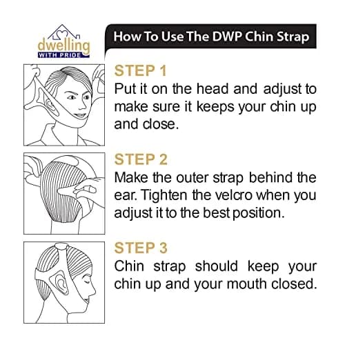 Dwelling With Pride Anti Snore Chin Strap Black | Ergonomic Fit for Men and Women thumbnail 5