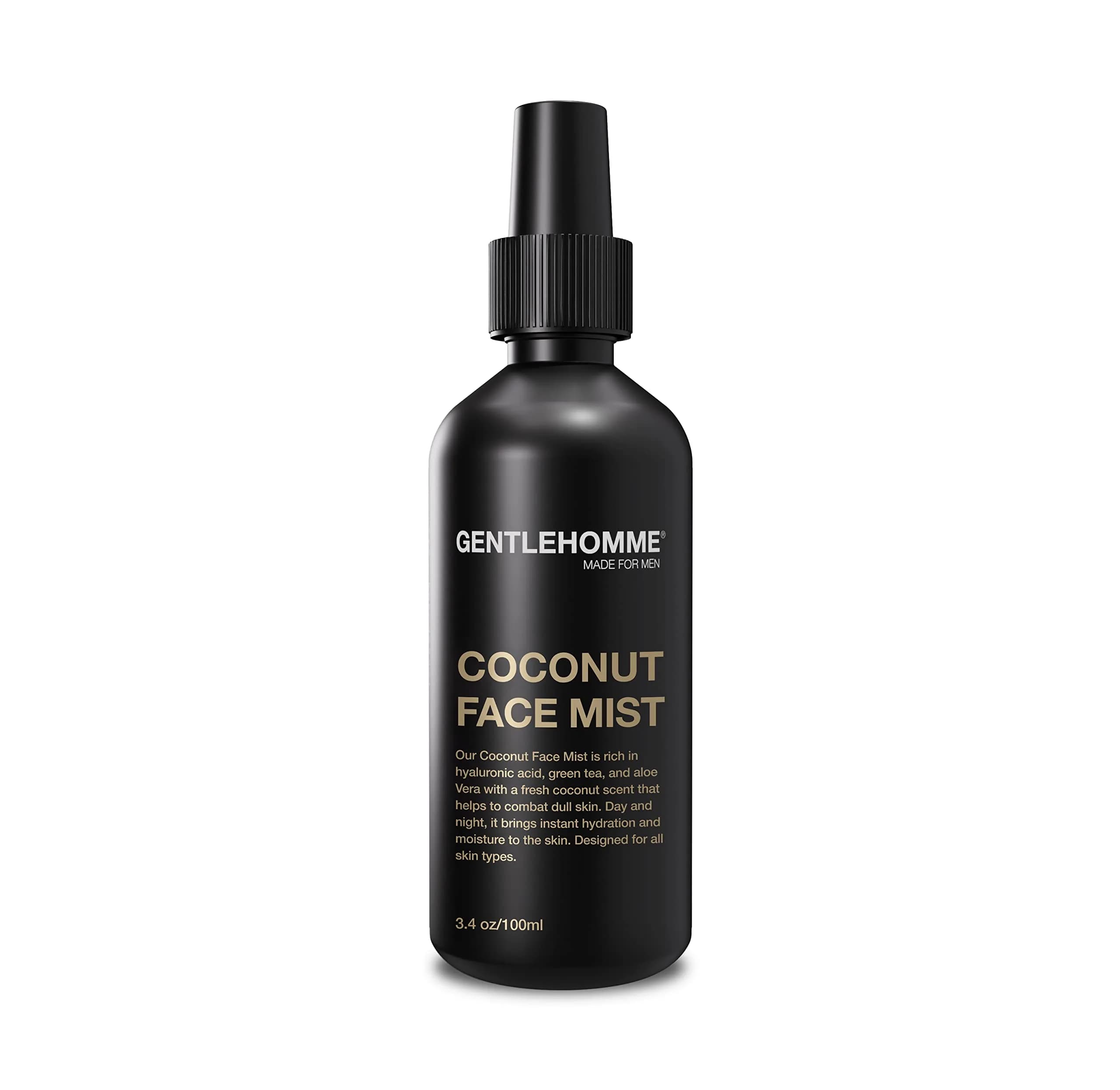 Gentlehomme Coconut Face Mist - Men’s Facial Spray with Hyaluronic Acid & Aloe Vera 3.4oz | Hydrating & Refreshing - main product image