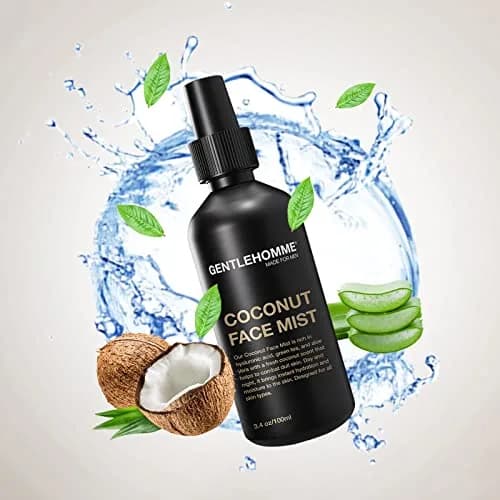 Gentlehomme Coconut Face Mist - Men’s Facial Spray with Hyaluronic Acid & Aloe Vera 3.4oz | Hydrating & Refreshing thumbnail 4