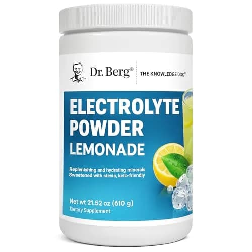 Dr. Berg Nutritionals Keto Electrolyte Powder Lemonade 1.38 lb (626 g) | Zero Sugar Hydration Drink Mix with 1000 mg Potassium thumbnail 1