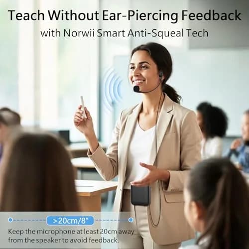Norwii Portable Voice Amplifier with Wired Headset Microphone | 10W Output, 15-30 Hours Battery thumbnail 5