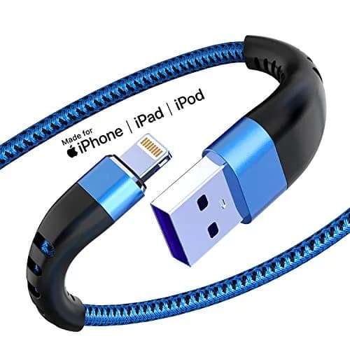 Essri 2Pack Lightning Cable 6FT | Nylon Braided iPhone Charger Cord for Fast Charging & Sync thumbnail 1
