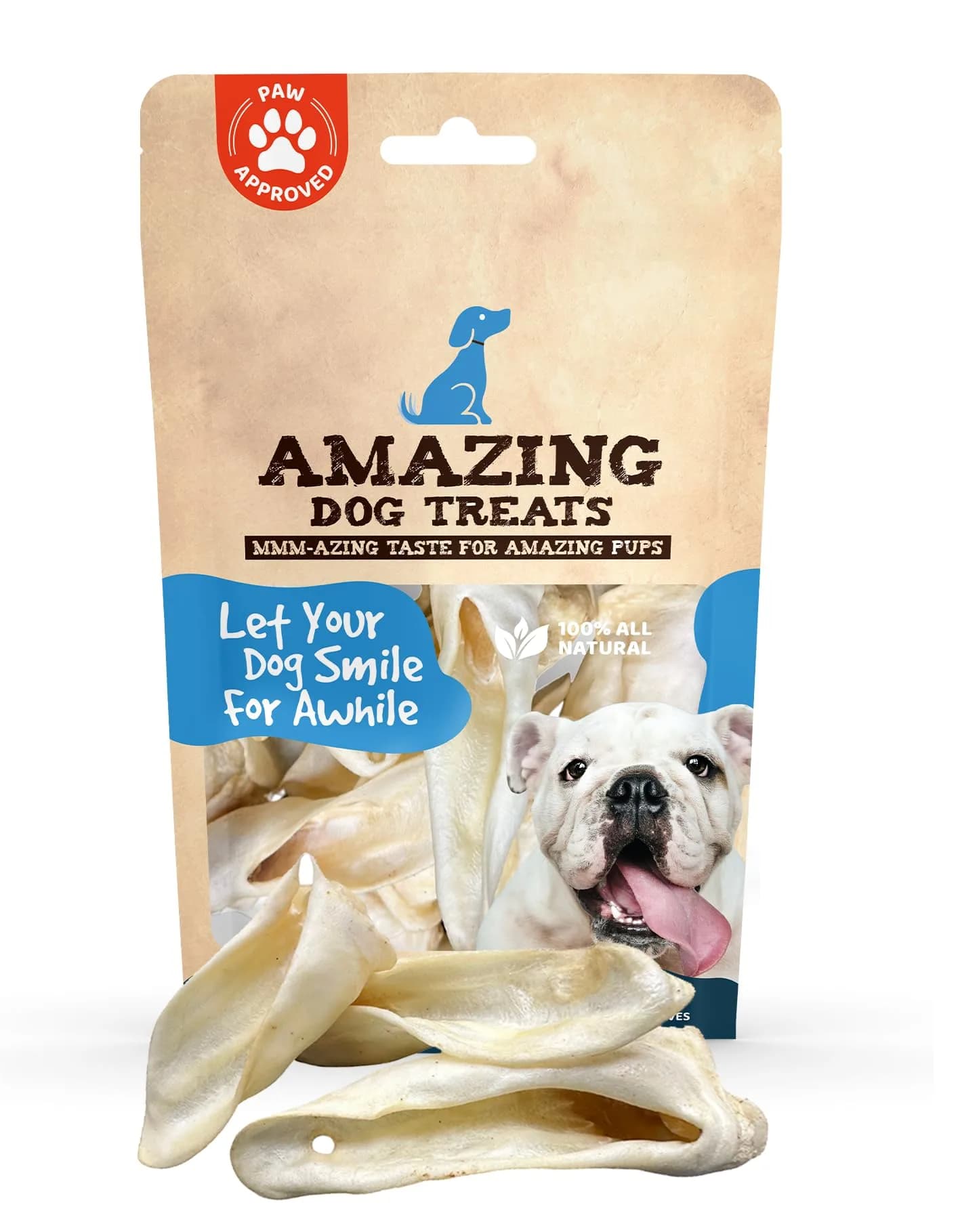 Amazing Dog Treats - Lamb Ears (15 Pcs/Pack) | Natural Dog Chews for Healthy Teeth & Long Chewing - main product image