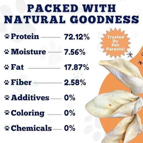 Amazing Dog Treats Cow Ears 25 Pack | Natural, Thick-Cut Beef Chew for Dogs thumbnail 5