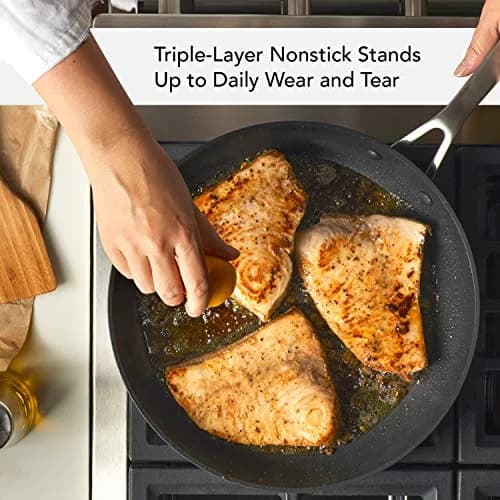 KitchenAid Induction Nonstick Frying Pan with Lid, 30.5 cm (12.25-Inch) | Even Heat for Consistent Results thumbnail 4