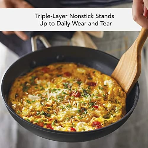 KitchenAid Hard-Anodized Induction Frying Pan with Lid, 10-Inch (25 cm) | Even Heat, Nonstick Cooking thumbnail 4