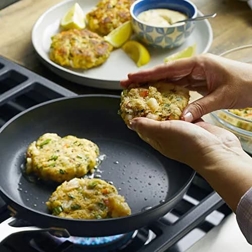 KitchenAid Hard-Anodized Induction Frying Pan with Lid, 10-Inch (25 cm) | Even Heat, Nonstick Cooking thumbnail 6