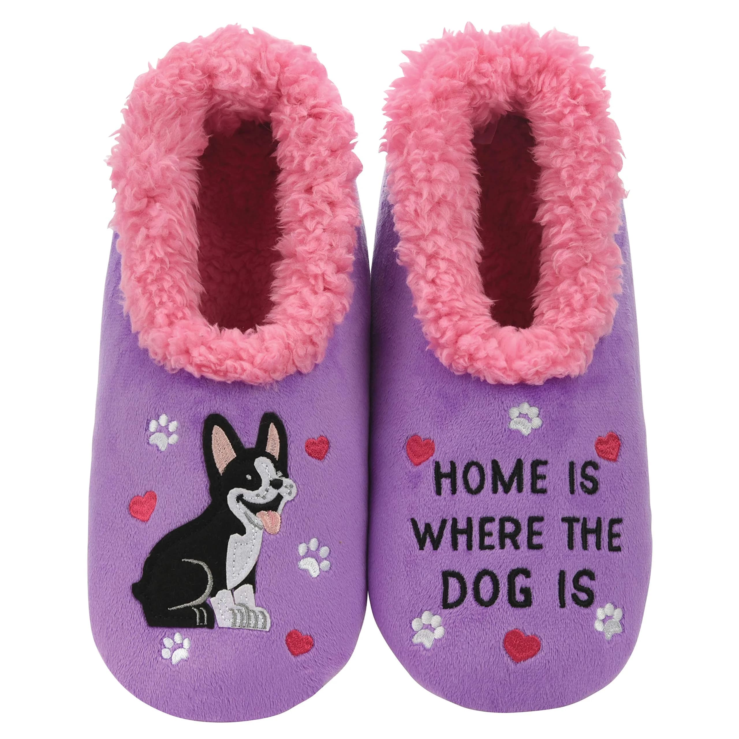 Snoozies Slipper Socks for Women (Hmdog, S) | Cozy Animal Print Indoor Comfort