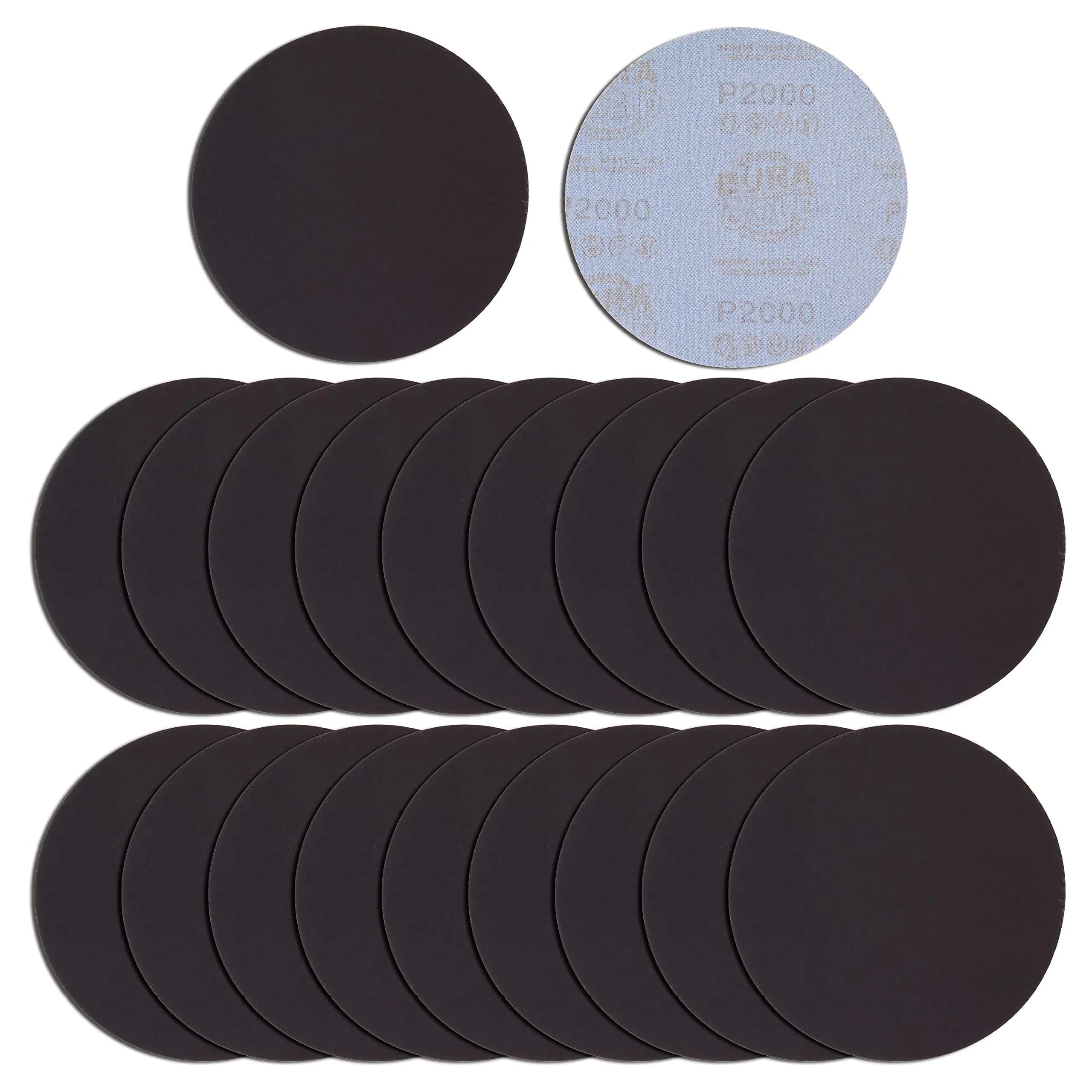 Dura-Gold 6" (15.24 cm) Wet or Dry Sanding Discs, 2000 Grit Hook & Loop (20-Pack) | Extra Fine Color Sanding for Automotive Paint — 2000-Grit