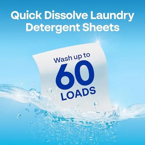 Earth Breeze Laundry Detergent Sheets Fresh Scent 60 Loads | Eco-Friendly & USA-Made thumbnail 5