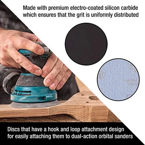 Dura-Gold 6" Wet or Dry Sanding Discs 1000 Grit (20-Pack) | Hook & Loop for Orbital Sanders thumbnail 5