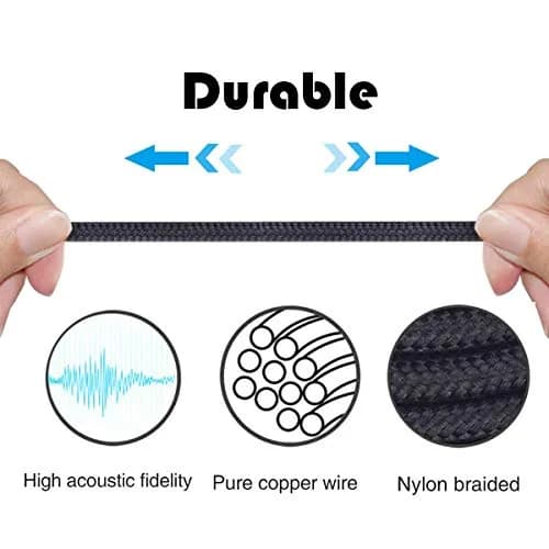 NewFantasia 3.5mm to 2.5mm Audio Cable 1.3m (4.3ft) | Remote Volume Control Mic for Bose Headphones & Android Phones thumbnail 3