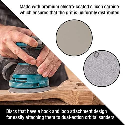 Dura-Gold 6 inch Wet or Dry Sanding Discs 3000 Grit (20-Pack) | Hook & Loop for Orbital Sanders thumbnail 5