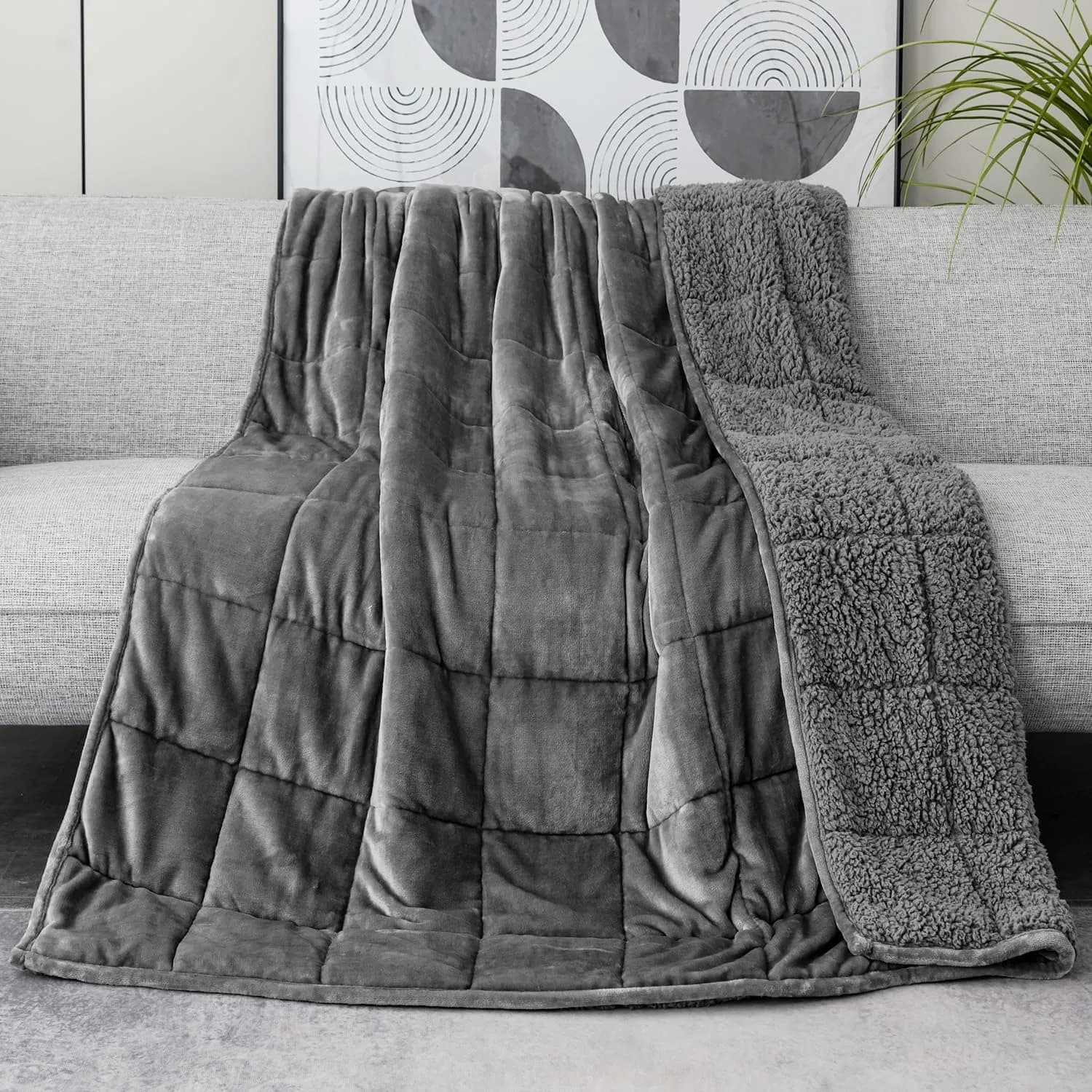 Lofus Weighted Blanket 15 lbs Queen Size 60" x 80" | Deep Sleep & Relaxation - main product image