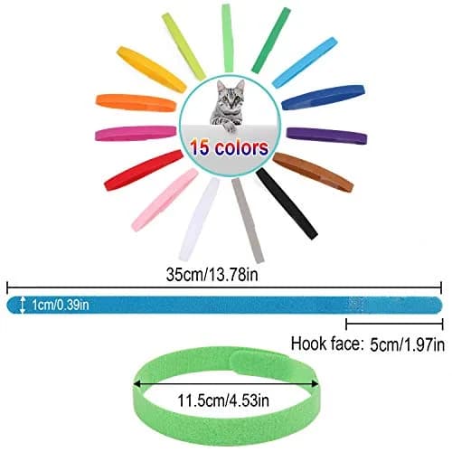 FEBSNOW Puppy Whelping Collars 30 Pcs - 15 Colors | Soft Newborn Pet ID Bands for Dogs & Kittens thumbnail 2