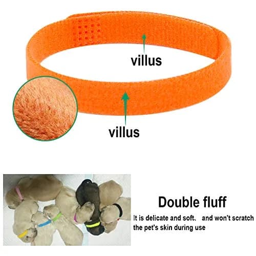 FEBSNOW Puppy Whelping Collars 30 Pcs - 15 Colors | Soft Newborn Pet ID Bands for Dogs & Kittens thumbnail 3