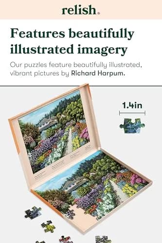 Relish Dementia Puzzles for Adults 63 Piece Monet's Garden | Memory Support & Engagement thumbnail 4