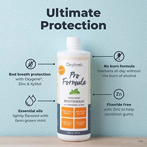 Oxyfresh Pro Formula Fresh Mint Mouthwash 16 Fl Oz | Zinc & Xylitol for Fresh Breath & Gums thumbnail 2