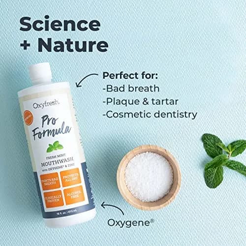 Oxyfresh Pro Formula Fresh Mint Mouthwash 16 Fl Oz | Zinc & Xylitol for Fresh Breath & Gums thumbnail 4