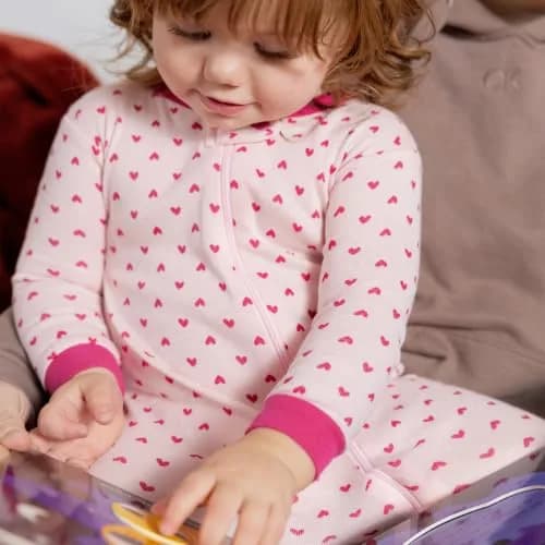 Gerber Baby Girls 2-Pack Footed Pajamas Rainbows Pink 3T | Soft Breathable 100% Cotton Sleepwear thumbnail 3