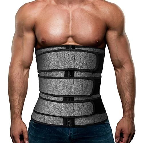 Hidyliu Mens Workout Waist Trainer Neoprene Corset XL | Sauna Sweat Trimmer for Slimming Belly thumbnail 1