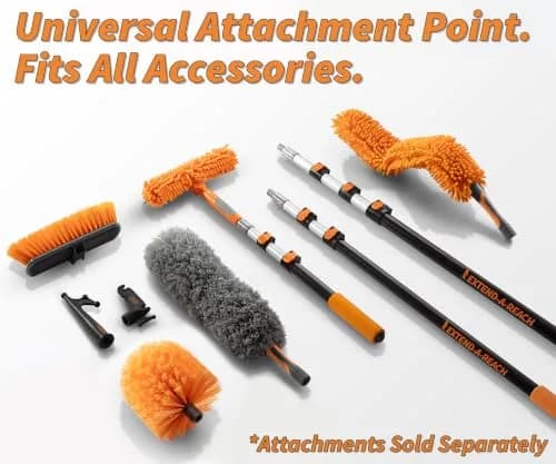 Extend-A-Reach Window Squeegee & Microfiber Scrubber 2-in-1 Combo | Extendable Window Cleaning Tool thumbnail 7