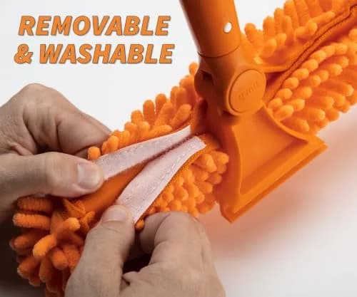 Extend-A-Reach Window Squeegee & Microfiber Scrubber 2-in-1 Combo | Extendable Window Cleaning Tool thumbnail 3