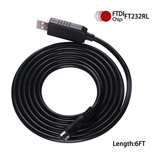 Green-utech USB MD 8P RS-232 Serial Adapter Cable for Rockwell AB MicroLogix 1400 PLC Programming 6ft | FT231XS Chip thumbnail 2