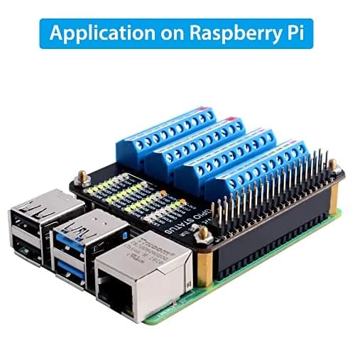 GeeekPi GPIO Screw Terminal Block Breakout Board HAT for Raspberry Pi | GPIO Expansion Module with Status LEDs thumbnail 5
