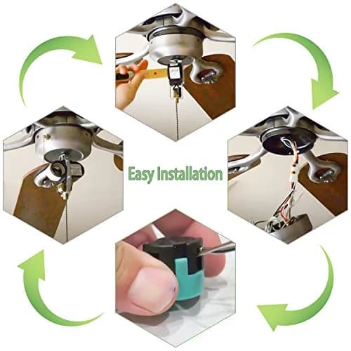 Cenipar ZE-268s6 Ceiling Fan Switch 2 Pack | 3-Speed 4-Wire Pull Chain for Fans & Lights thumbnail 6