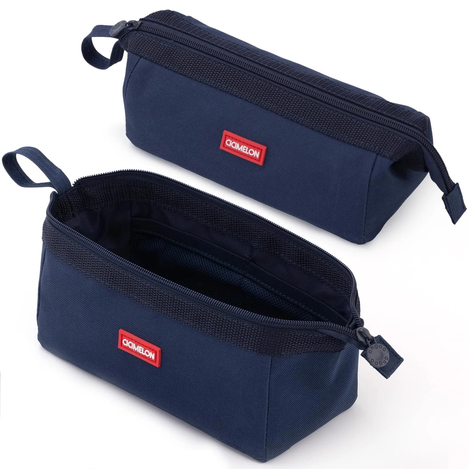 CICIMELON Large Capacity Pencil Case Navy | Organizes 30-50 Pens & Gadgets, Durable Canvas